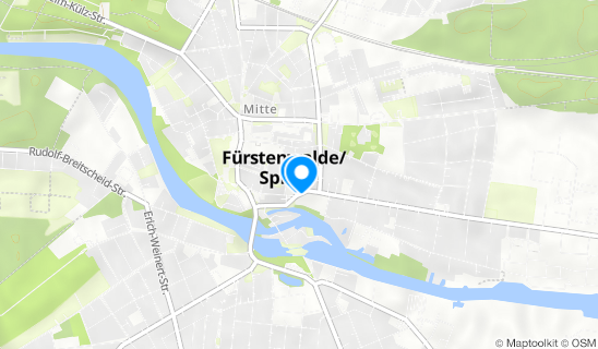 Kartenausschnitt Kulturfabrik Fürstenwalde